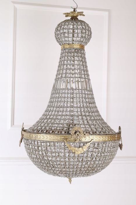 LAMPA ŻYRANDOL KRYSZTAŁ- gruszka 110 cm Fi 60 cm