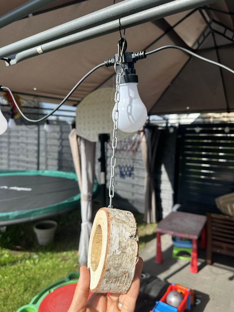 Zabawka drewnaian wisząca chomik gryzoń huśtawka plac zabaw