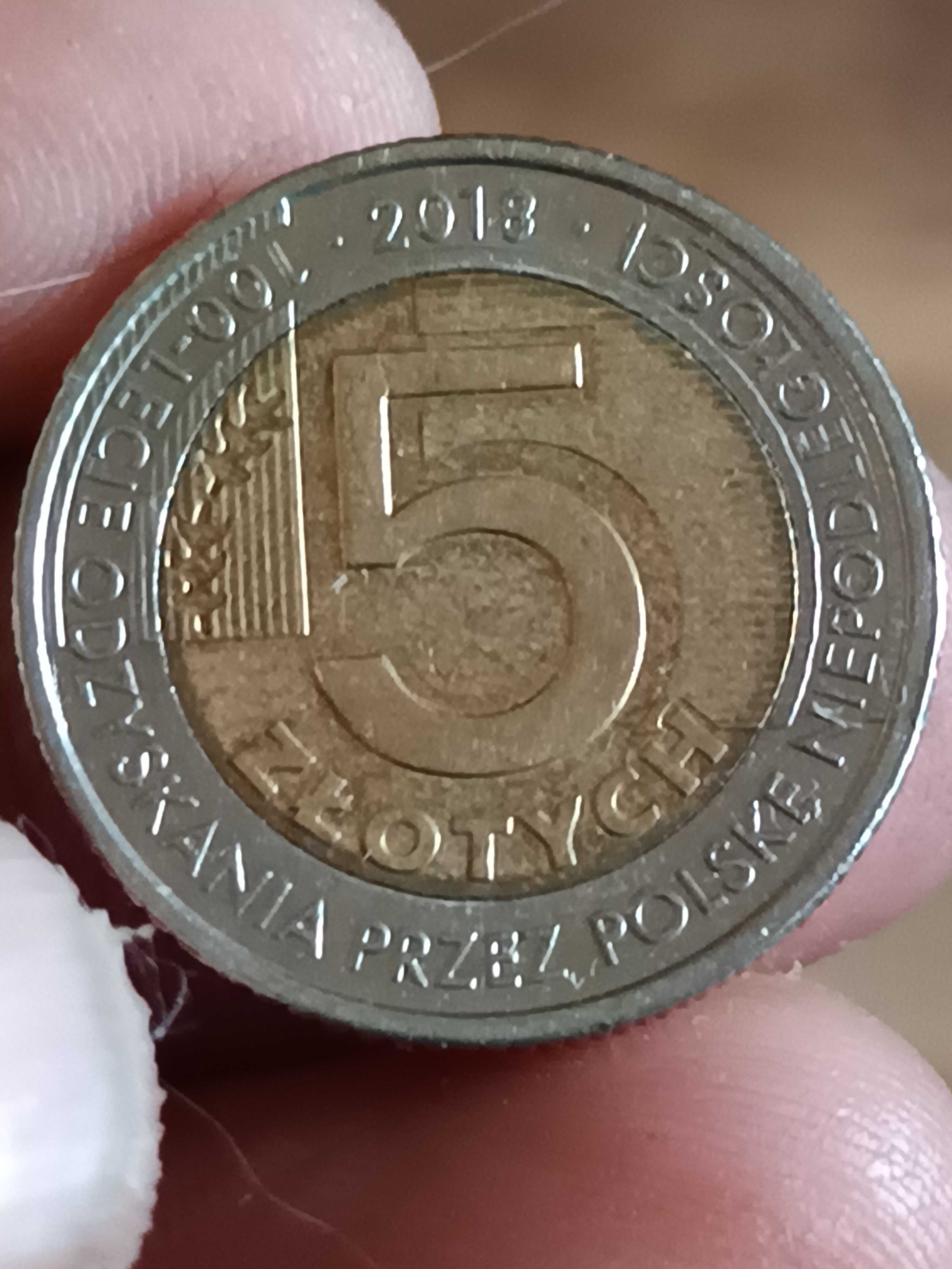 Sprzedam monete 5 zloty 2018 r