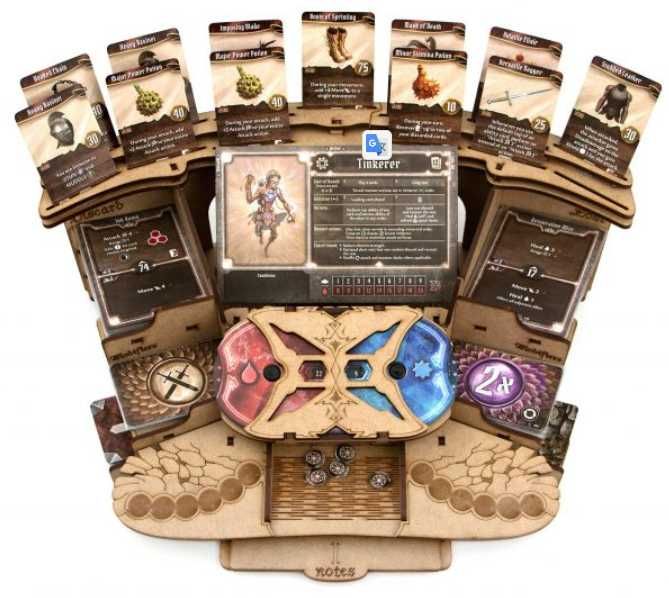 Gloomhaven/Frosthaven Character Dashboard. Органайзер планшет ігрока