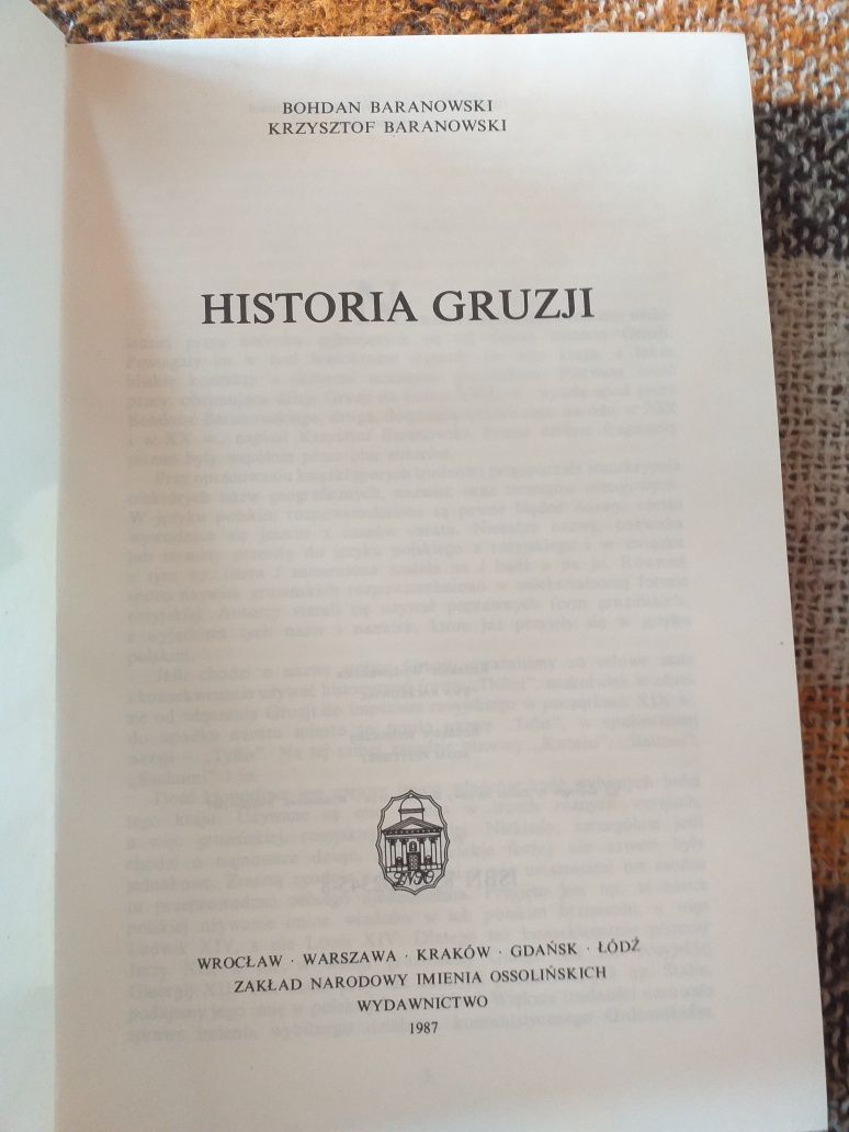 B,K Baranowscy Historia Gruzji Ossolineum 1987