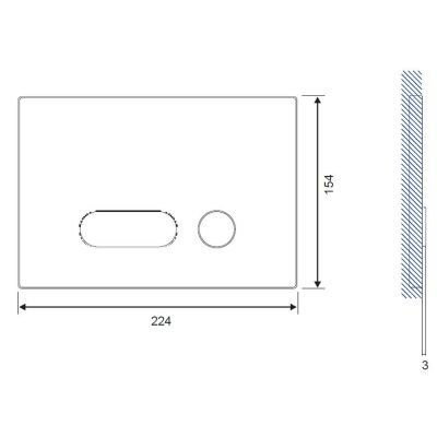 Przycisk Wc Cersanit Mechaniczny Intera Szkło Czarne S97-023