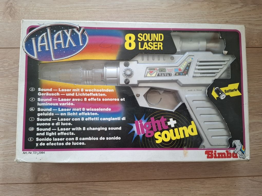 Pistolet Galaxy, zabawka z czasów PRL, lata 80-90, pudełko oryginalne