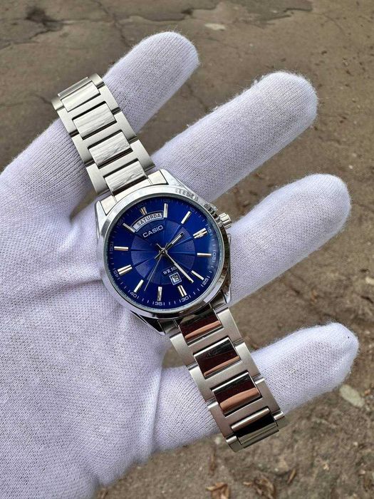 Годинник Casio MTP-1381 Silver/Blue DAY | наручные часы | Касио A159