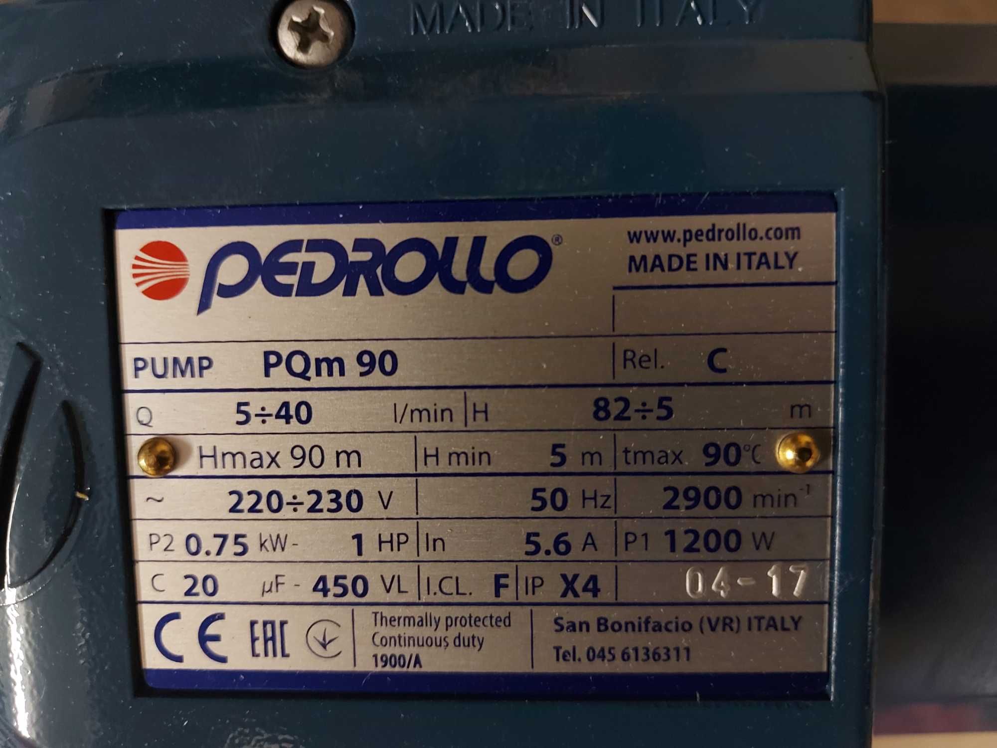 Pompa PQm 90 jednofazowa