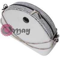 organizer OBAG MOON LIGHT czarny plecionka elegant 2 kieszenie OMAY