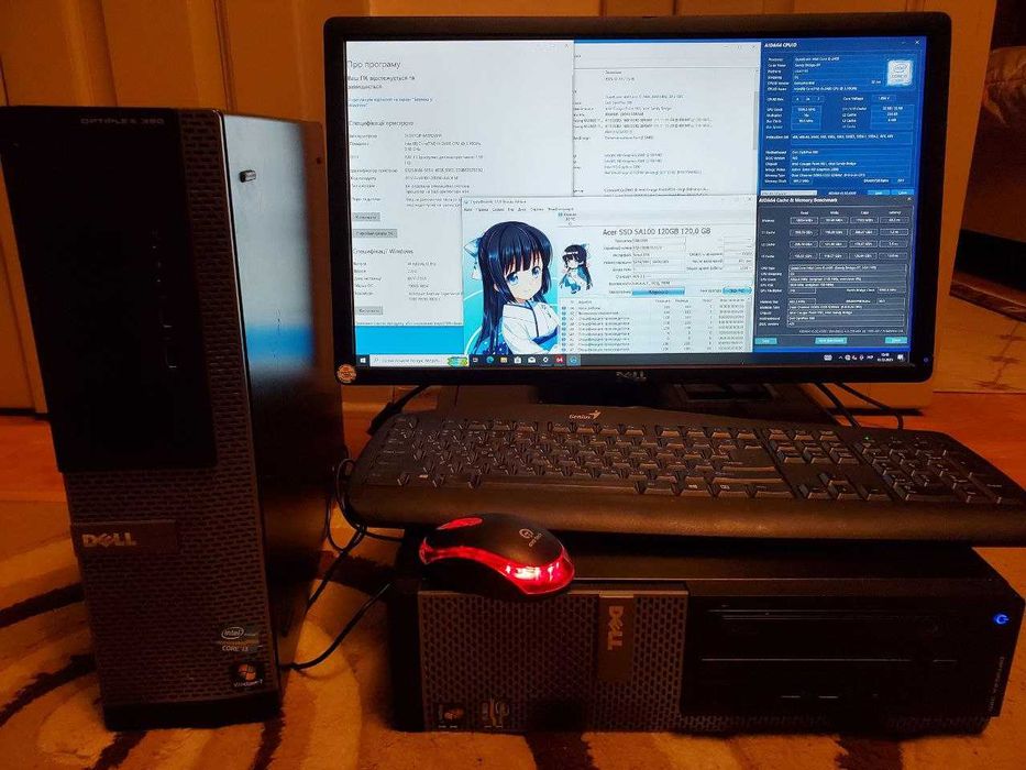 Два IPS  монітора 23'' Dell UltraSharp Full HD+ 2 DELL OptiPlex 390