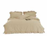 Pościel bawełniana AKDENIZ CREAM/200x220(P) STONEWASHED