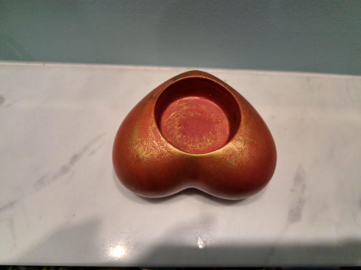 Świecznik ceramiczny Serce