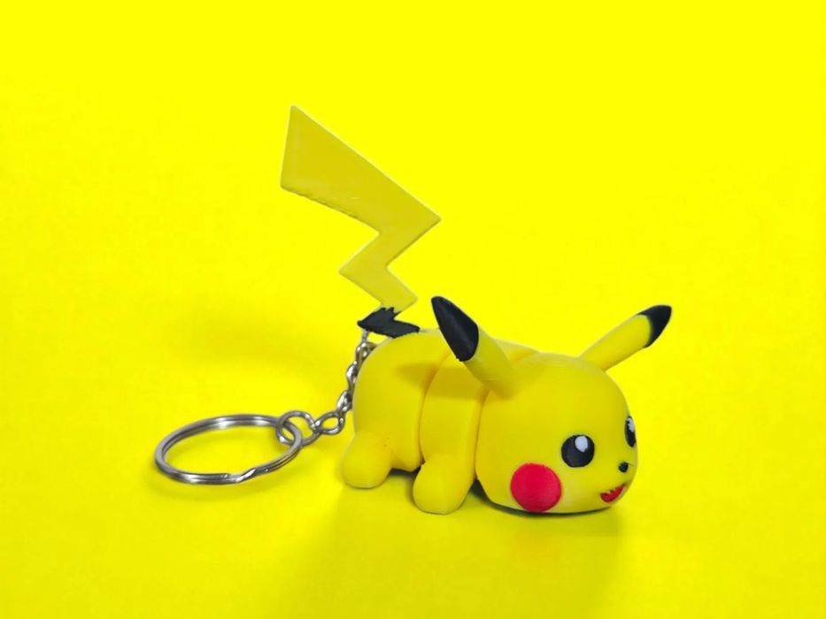 Pikachu Flexível e Porta-Chaves