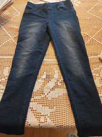 Elastyczne legginsy- jeansy134-140