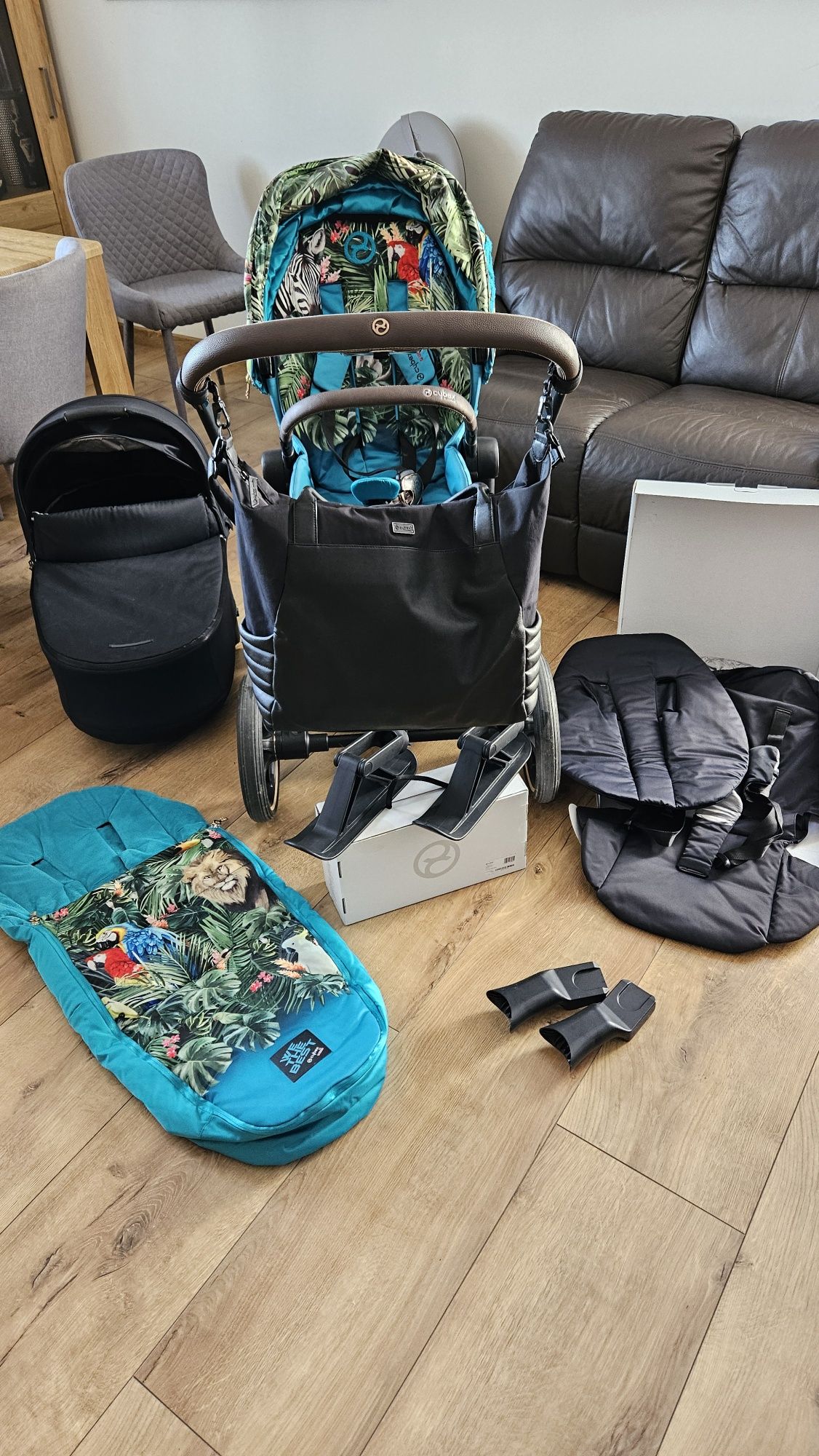 Cybex Priam 2.0 rose gold gondola black, dj khaled spacerówka zestaw