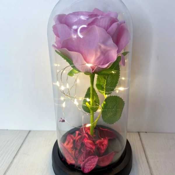 Троянди в колбі(розы)з led підсвічуванням рожевий відмінний подарунок!