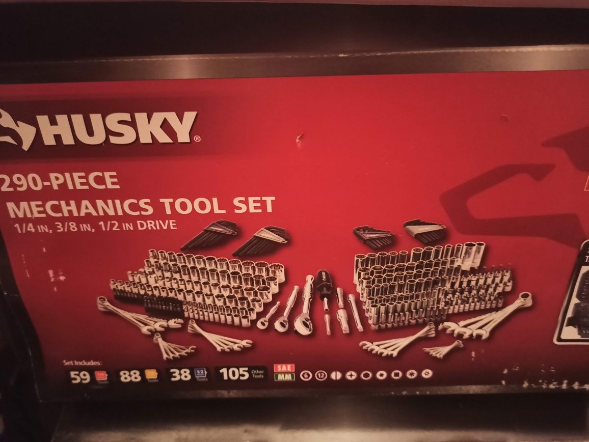 HUSKY profesjonalny zestaw 290 narzędzi z USA dla mechanika