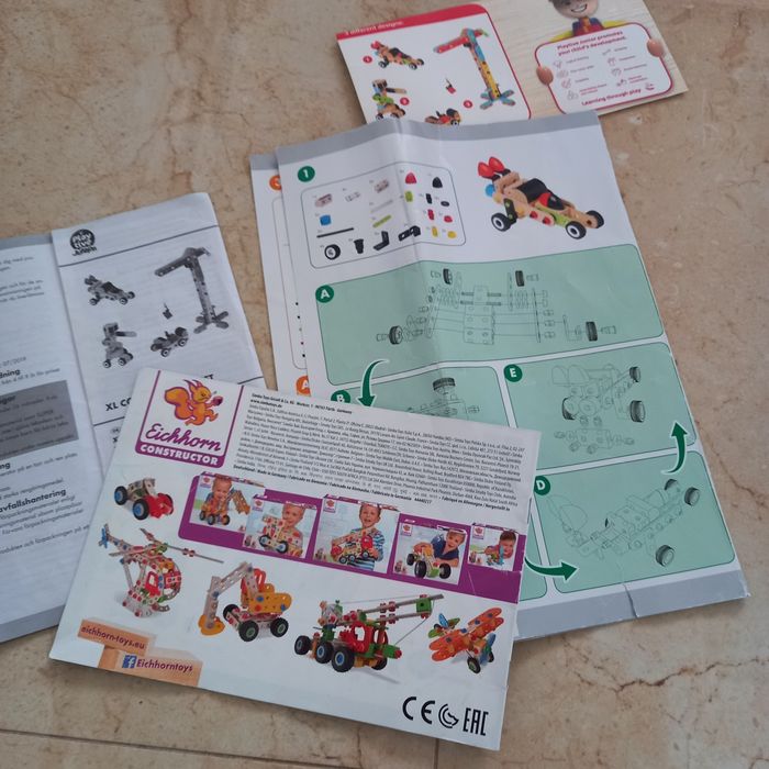 Klocki drewniane konstrukcyjne z narzędziami 3 zestawy