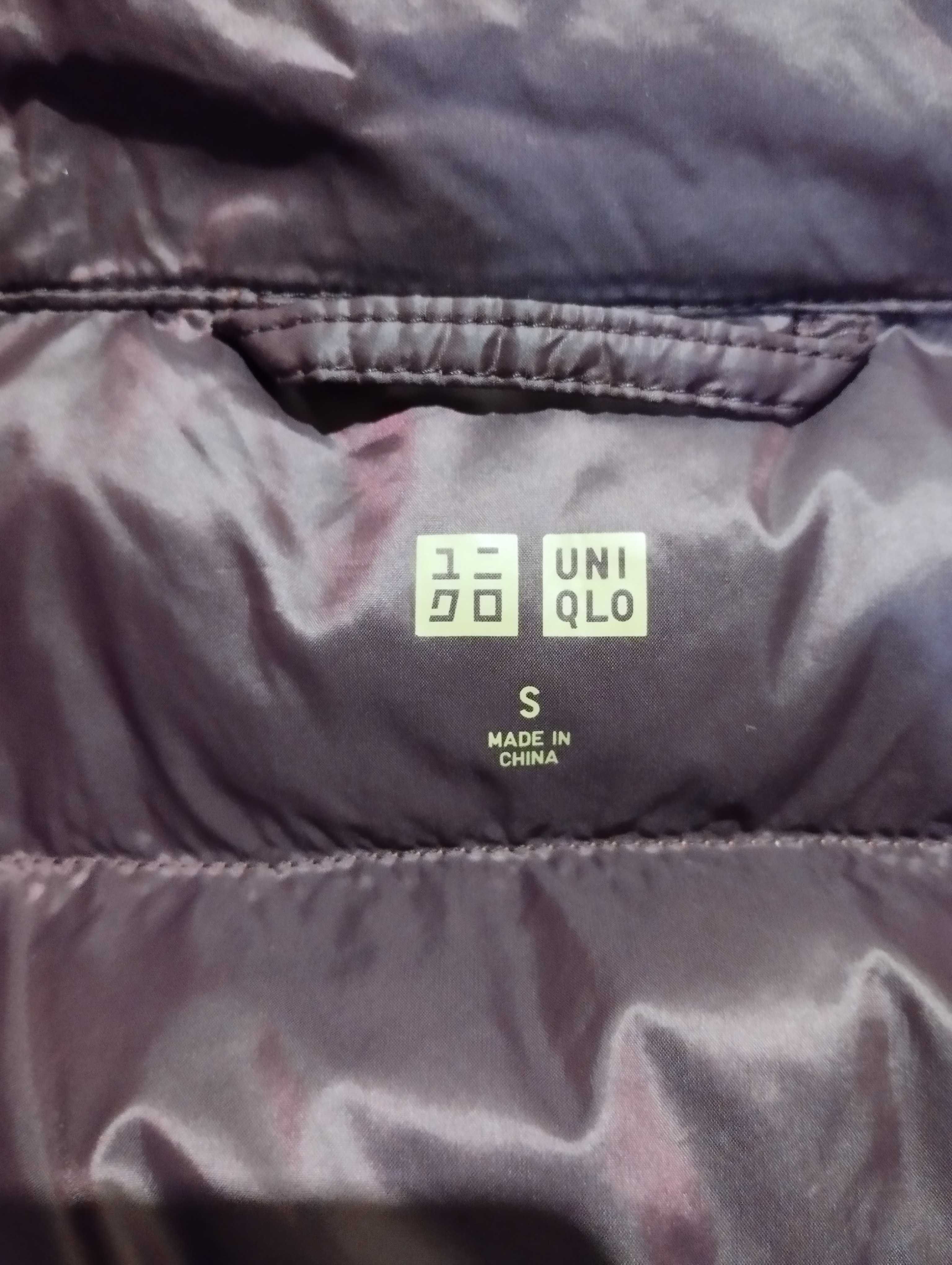 Оригинальный ультралегкий пуховик uniqlo коралловый S/XS