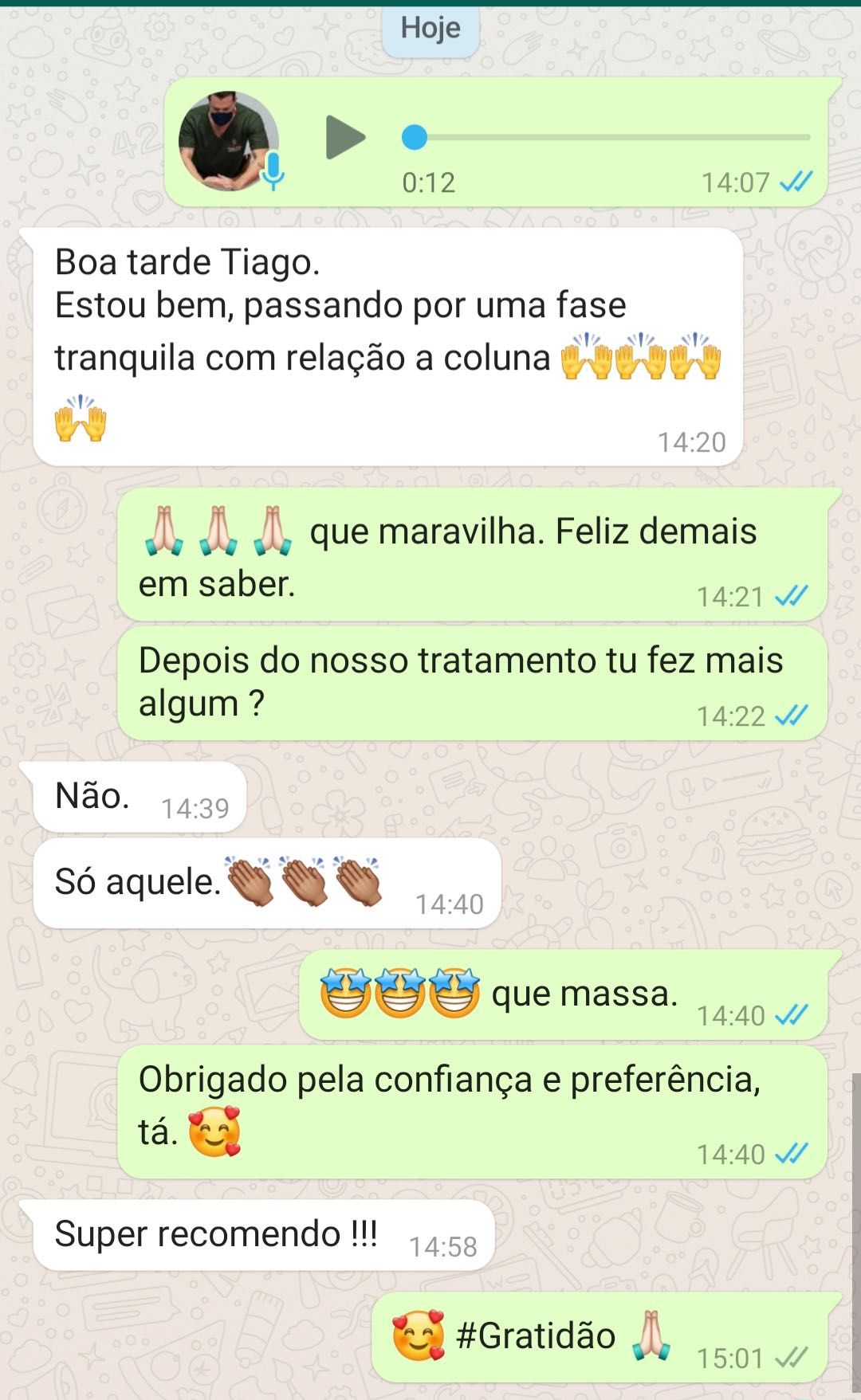 1 hora Massagem, Ventosas e Quiropraxia para dor