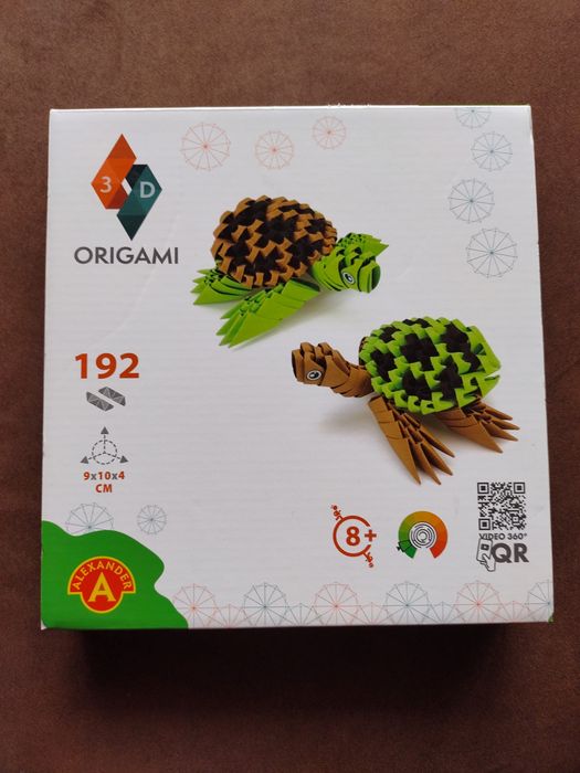 Origami, 192 elementy, żòłw, 8+