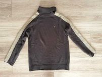 Mustang * męski sweter golf brązowy * XL