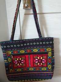 Folkowa torebka shopper