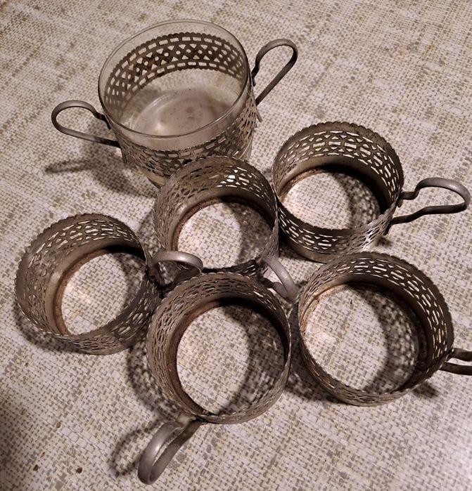 Koszyczki do szklanki + cukiernica