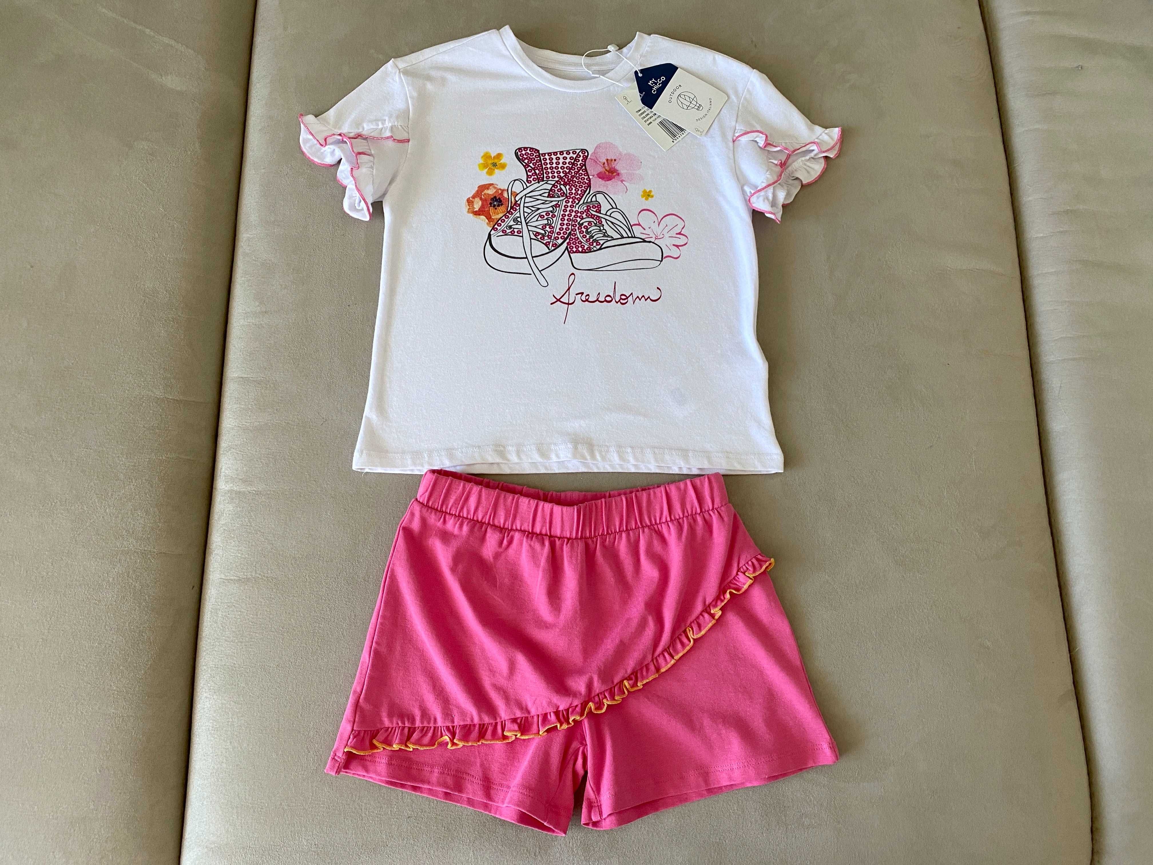 НОВИЙ Костюм для дівчинки Футболка і Шорти Chicco