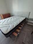Cama casal com colchão e cabeceira
