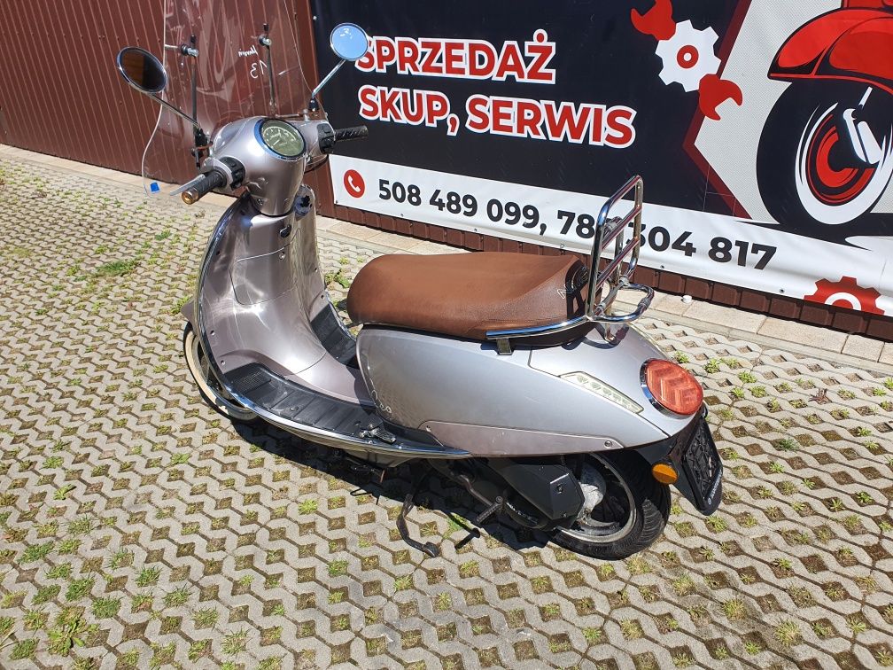 Skuter RETRO HIMOTO CEO 50 4T w bardzo dobrym stanie TRANSPORT RATY