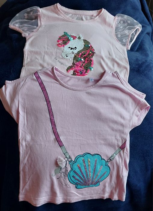 2 x bluzeczki dziewczęce 104 cm.