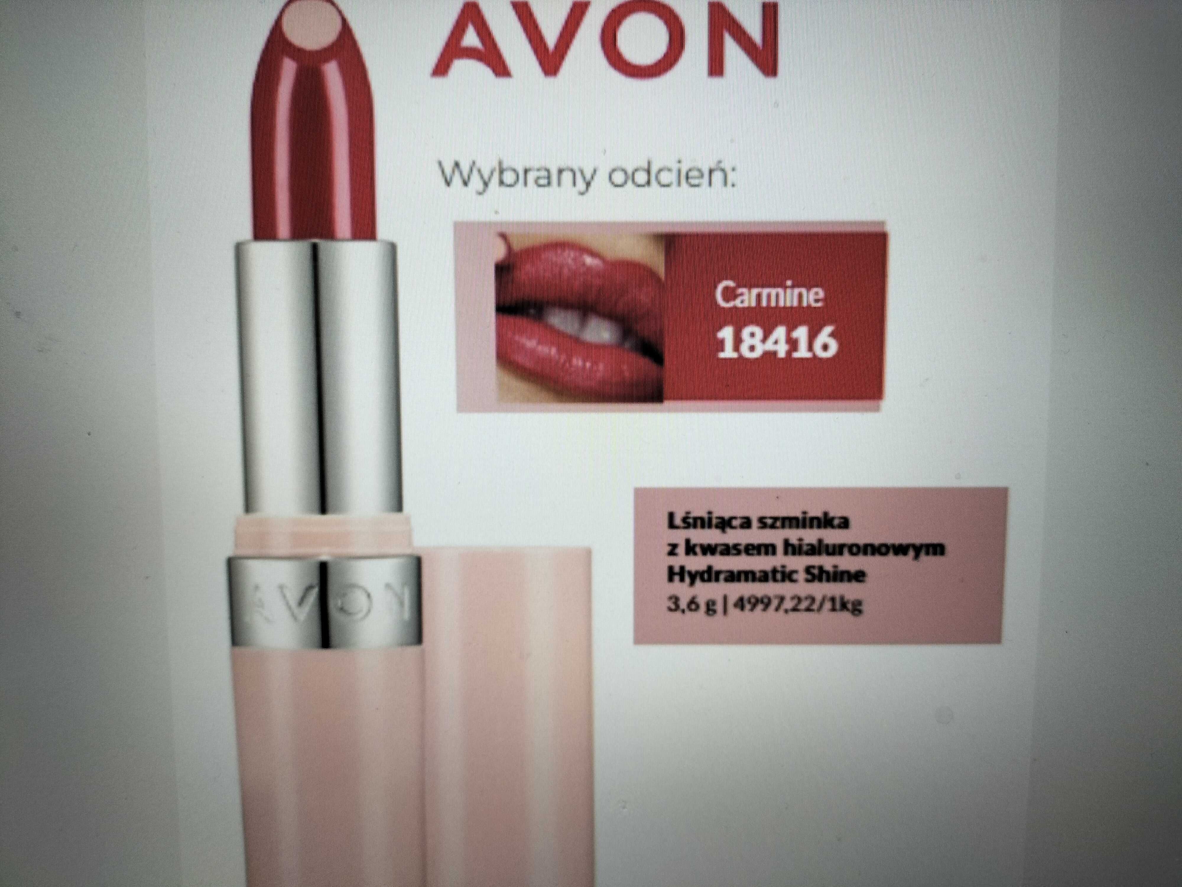 Avon szminka kwas hialuronowym Hydramatic CARMINE