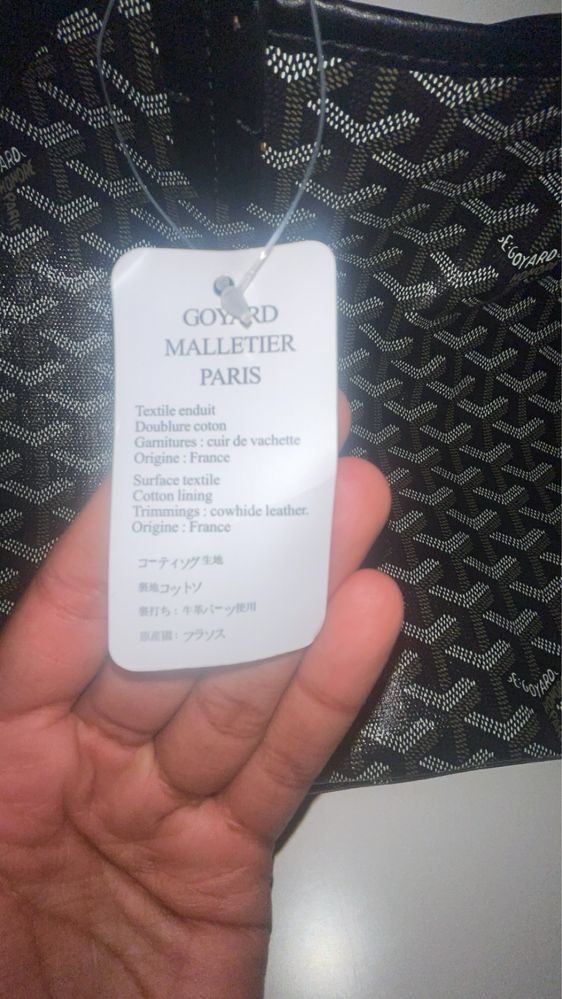 Carteira goyard preta