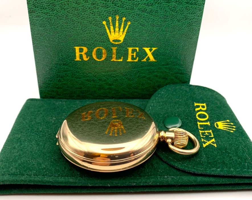 Oryginalny zegarek kieszonkowy Rolex złocony kryty