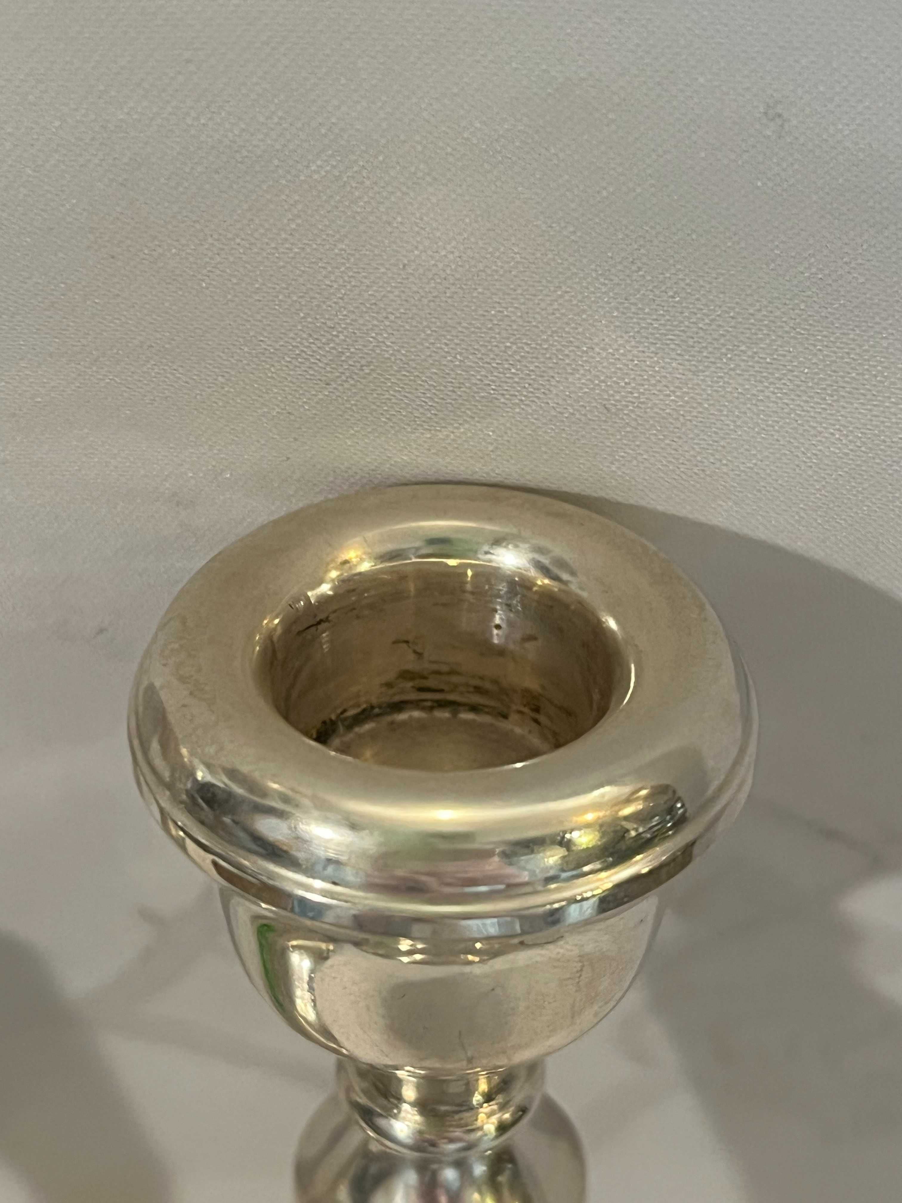 Para  srebrnych świeczników, 204 g, pr. 925