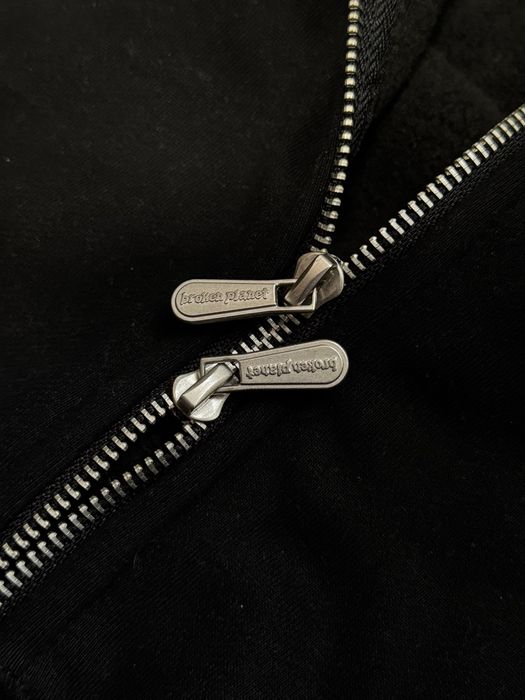 Оверсайз зіп худі Broken Planet чорна кофта зіпка bershka Hoodie Drip