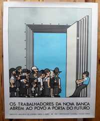 Cartaz Poster Politico Abel Manta Original de 1975 Os Trabalhadores