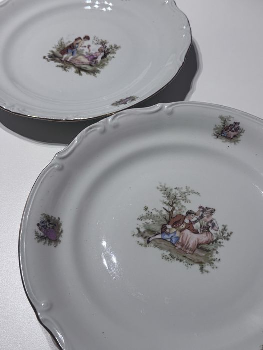 Porcelana Vintage - duze talerze z polskiej porcelany