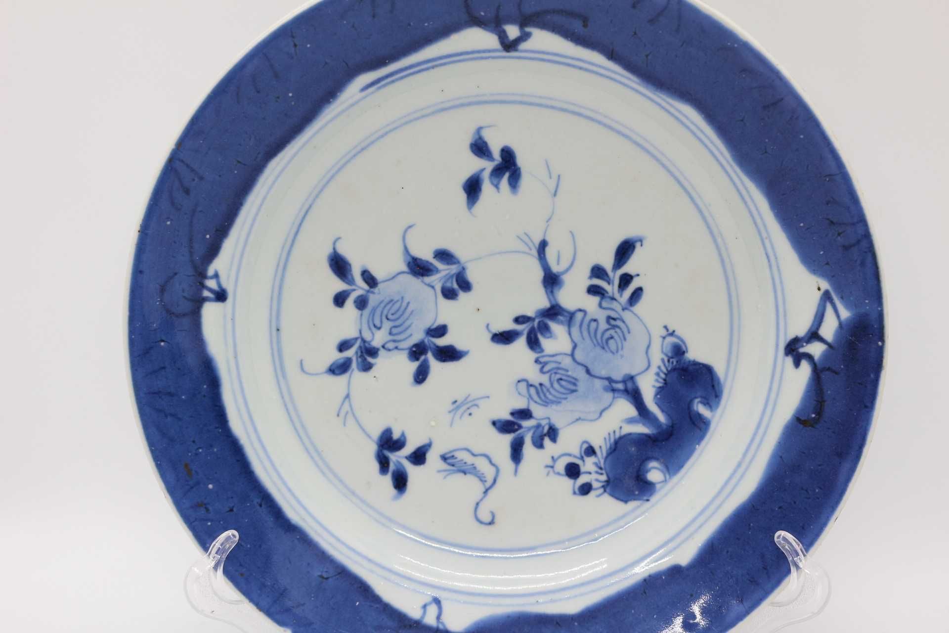 Prato Porcelana Chinesa período Kangxi (1662 a 1722) 21 cm