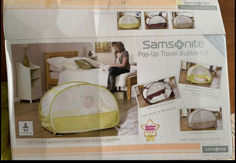 Tenda cama parque de viagem bebé com colchão da Samsonite