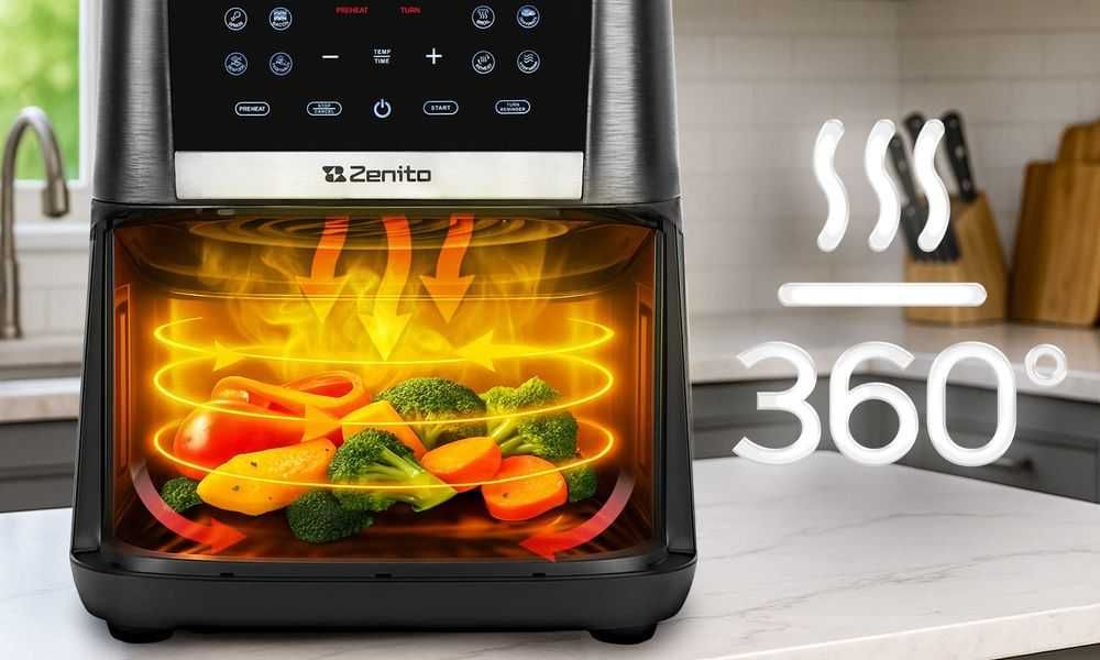 Frytkownica Beztłuszczowa Air Fryer Frytownica 7.5L DUŻA misa 14 prog.
