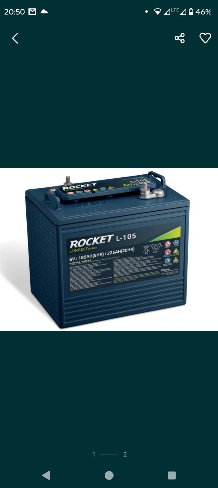 Akumulatory trakcyjne melex wózek elektryczny Rocket l105
