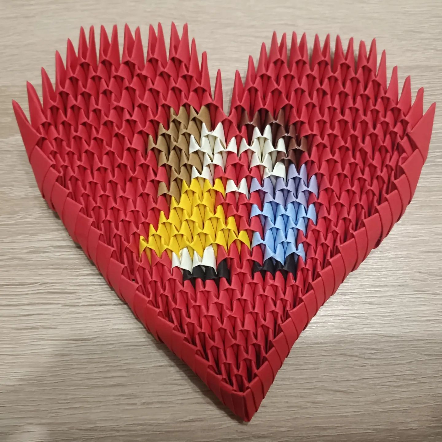 Serce Walentynka Origami Modułowe 3D
