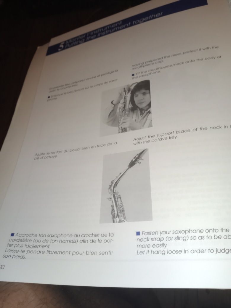 Livro Le saxophone (início de aprendizagem)
