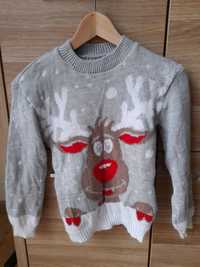 Swetr sweter sweterek świąteczny z reniferem