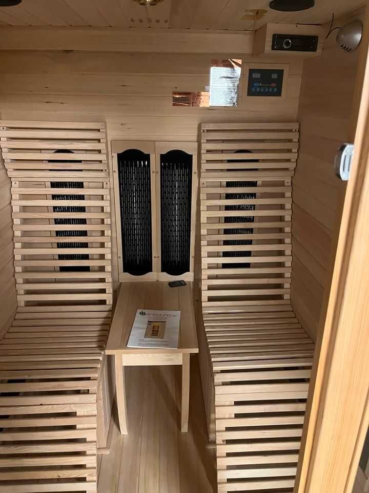 Sauna FIŃSKA + Sauna INFRARED 2w1+nowy piec 3kW 220 V 2 os