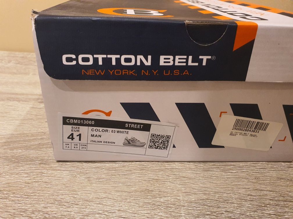 Buty sneakersy włoskiej firmy Cotton Belt, rozmiar 41, wkładka zmierzo