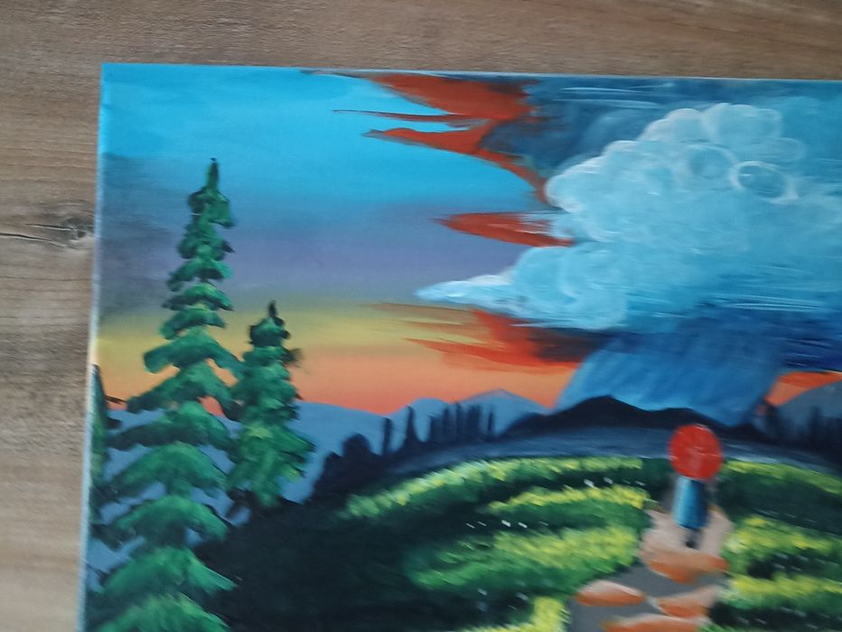 Obraz ręcznie malowany bez ramy 30x40 cm