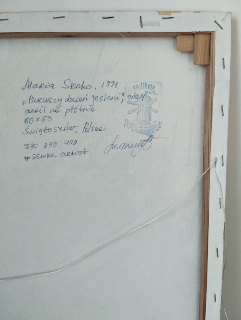 Obraz ręcznie malowany "Pierwszy dzień jesieni" – unikat 50x50


---