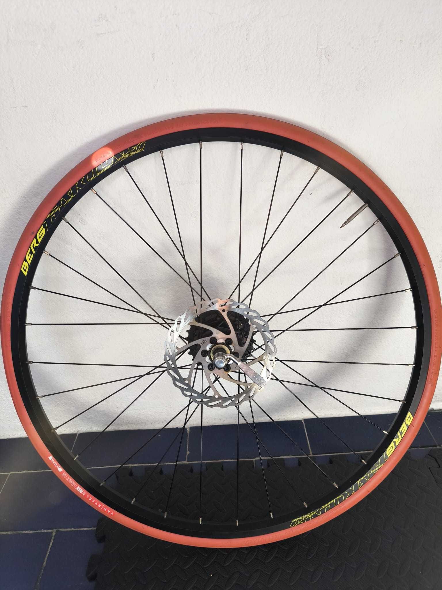 Roda completa para Rolo de treino pneu 29'+PneuBTT ,cassete de 7v SHIM