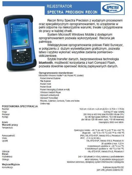 tachimetr elektroniczny bezlustrowy FOCUS 5 3'' SPECTRA PRECISION