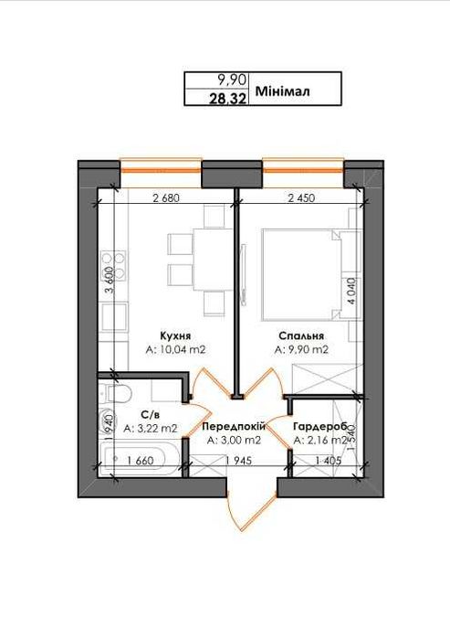 1К-28м2, сучасний ЖК, закрита територія, газ! - 33 100$